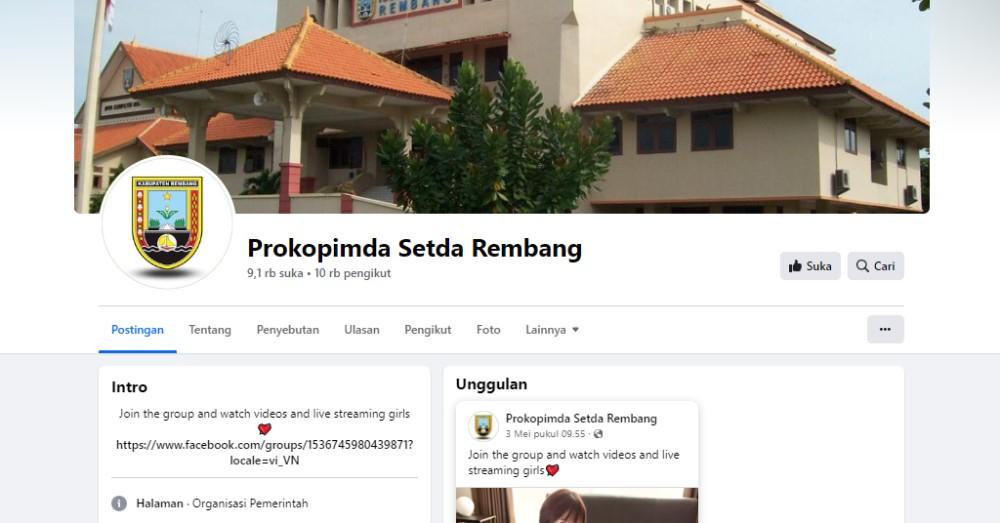 Diretas, Akun Facebook Prokopimda Setda Rembang Tampilkan Unggahan Tak Senonoh